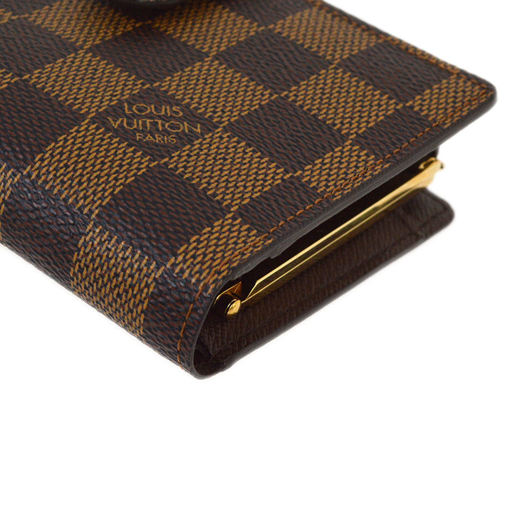 Louis Vuitton 2004 Damier Porte Monnaie Viennois Wallet Purse N61663