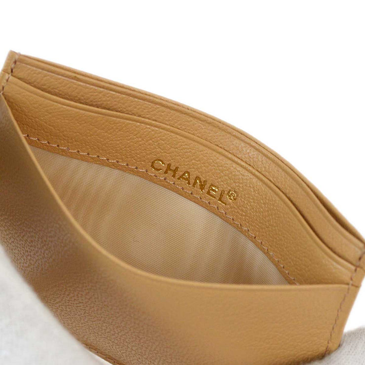 Chanel 2000-2001 Beige Card Case Small Good