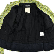 Chanel Setup Suit Jacket Skirt Green 94A #40