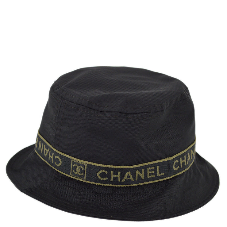 Chanel Black Sport Line Bucket Hat #M Small Good