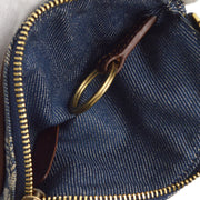 Celine Blue Denim Macadam Coin Purse Wallet