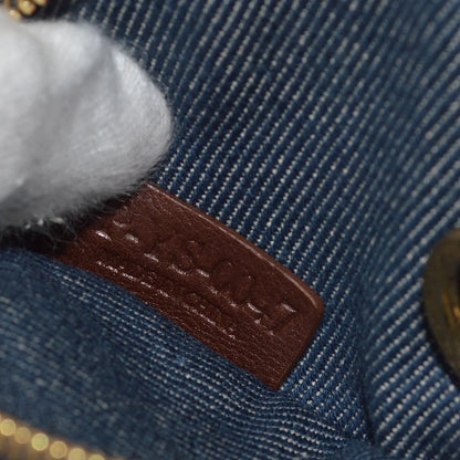 Celine Blue Denim Macadam Coin Purse Wallet