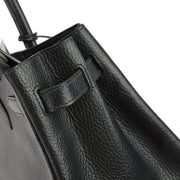 Hermes 1995 Black Ardennes Birkin 30 Handbag