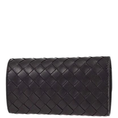 Bottega Veneta Intrecciato Key Case Black Small Good