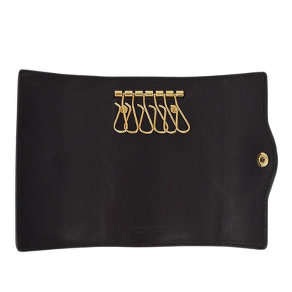 Bottega Veneta Intrecciato Key Case Black Small Good