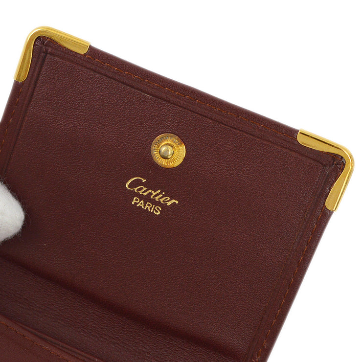 Cartier Coin Purse Wallet Bordeaux