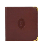 Cartier Bifold Wallet Purse Bordeaux