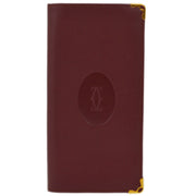 Cartier Bifold Wallet Purse Bordeaux