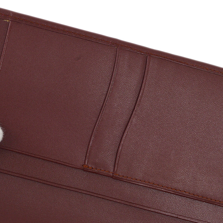 Cartier Bifold Wallet Purse Bordeaux