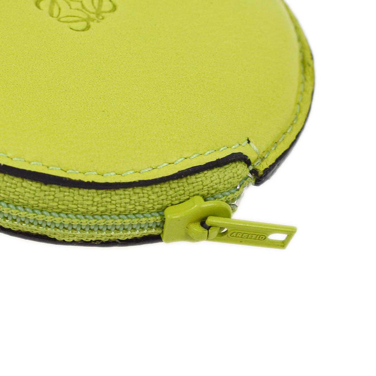 Loewe Green Lambskin Coin Purse Wallet