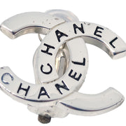 Chanel CC Earrings Clip-On Silver 98P