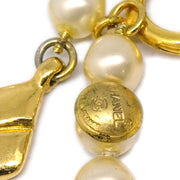 Chanel Costume Pearl Necklace Gold