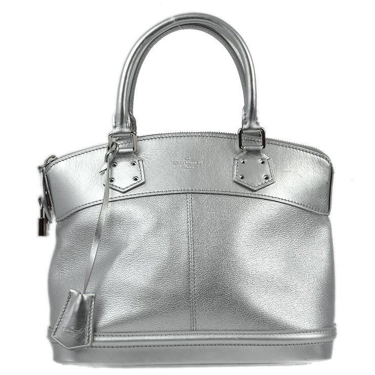 Louis Vuitton 2007 Silver Suhali Lockit PM Tote Handbag M95541