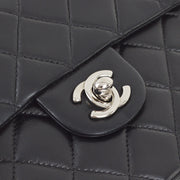 Chanel 2000-2002 Black Lambskin Mini Classic Square Flap Shoulder Bag