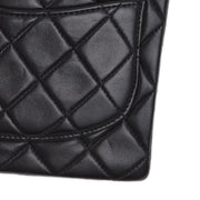 Chanel 2000-2002 Black Lambskin Mini Classic Square Flap Shoulder Bag