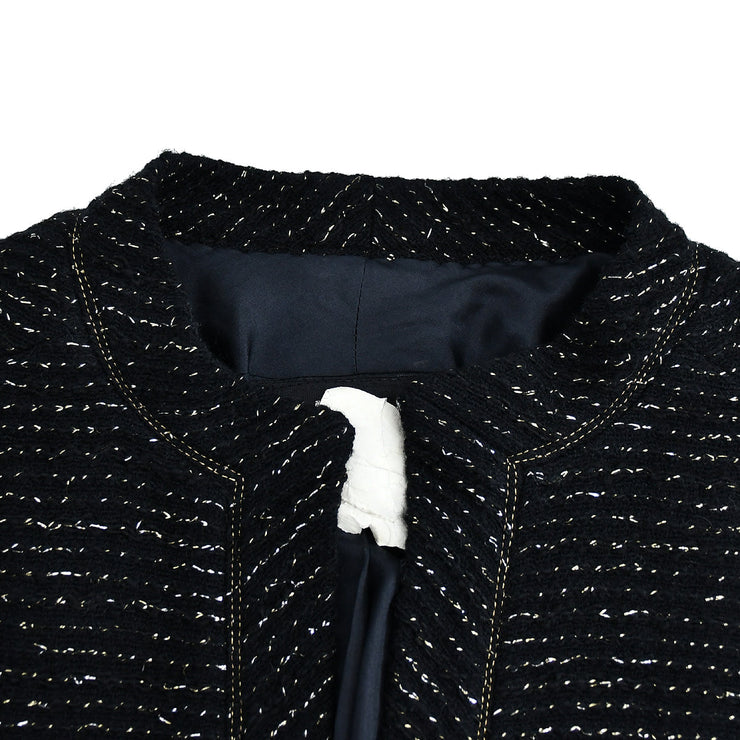 Chanel Setup Suit Jacket Skirt Black #44