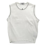 Chanel Ensemble Cardigan Sleeveless Top White 96P #44