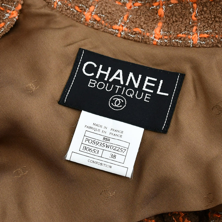 Chanel Double Breasted Jacket Brown 95A #38