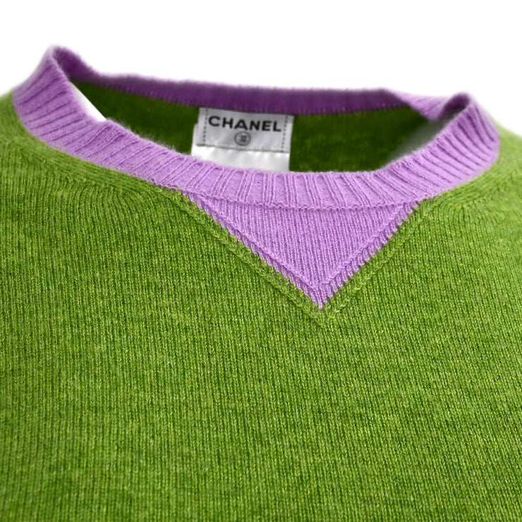 Chanel Sweater Stole Set Green 07A #38