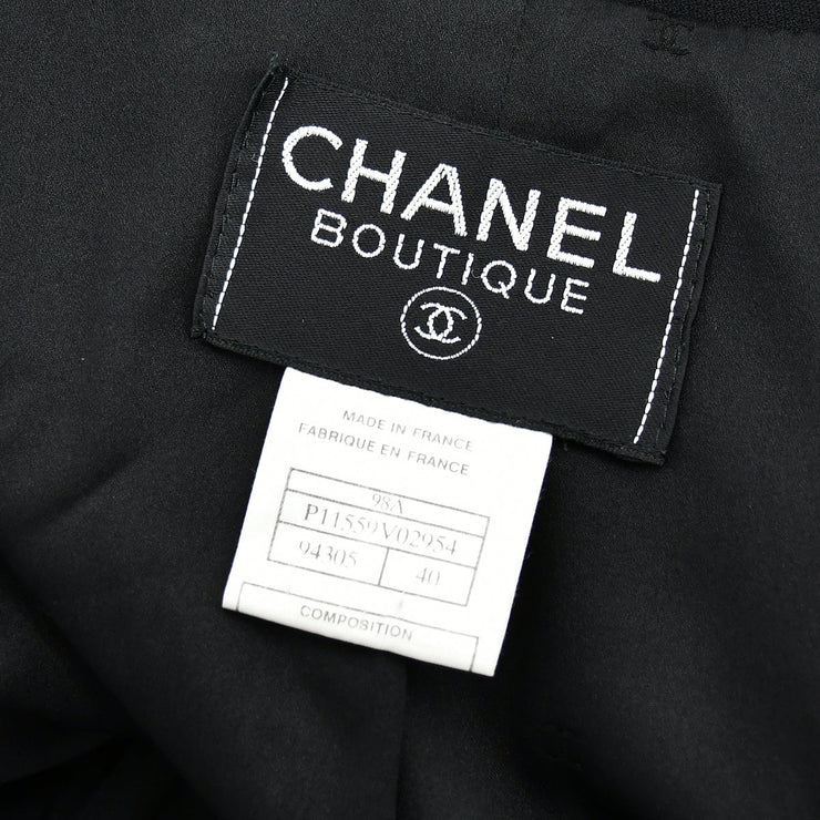 Chanel Single Breasted Jacket Black 98A #40