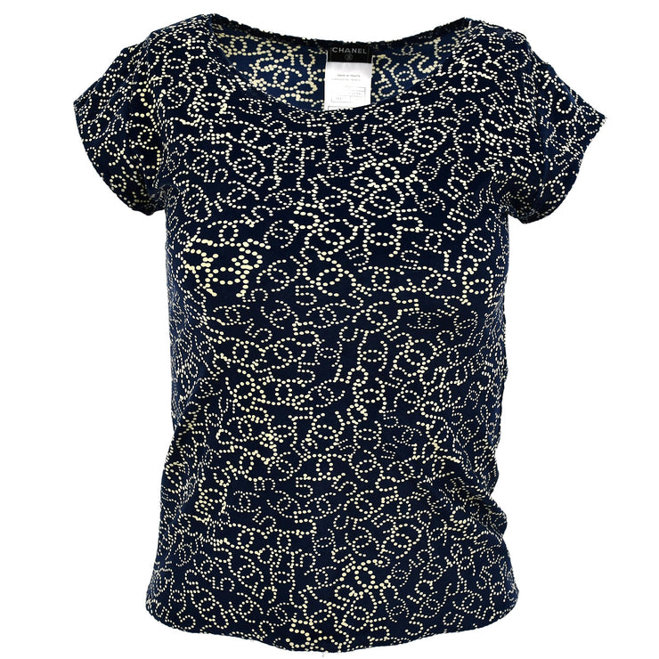 Chanel T-shirt Navy 06P #38