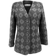 Christian Dior Collarless Jacket Gray #9