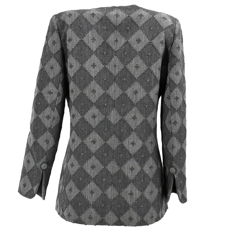 Christian Dior Collarless Jacket Gray #9