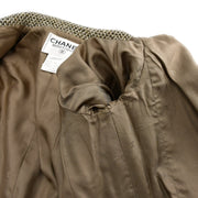 Chanel Setup Suit Jacket Skirt Brown 98A #36