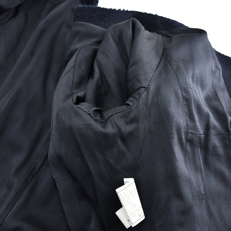 Chanel Setup Suit Jacket Skirt Navy 97P #36