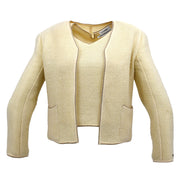 Chanel Ensemble Jacket Sleeveless Top Ivory 99A #38