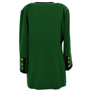 Celine Collarless Single Breasted Jacket Green #42