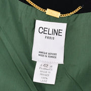 Celine Collarless Single Breasted Jacket Green #42