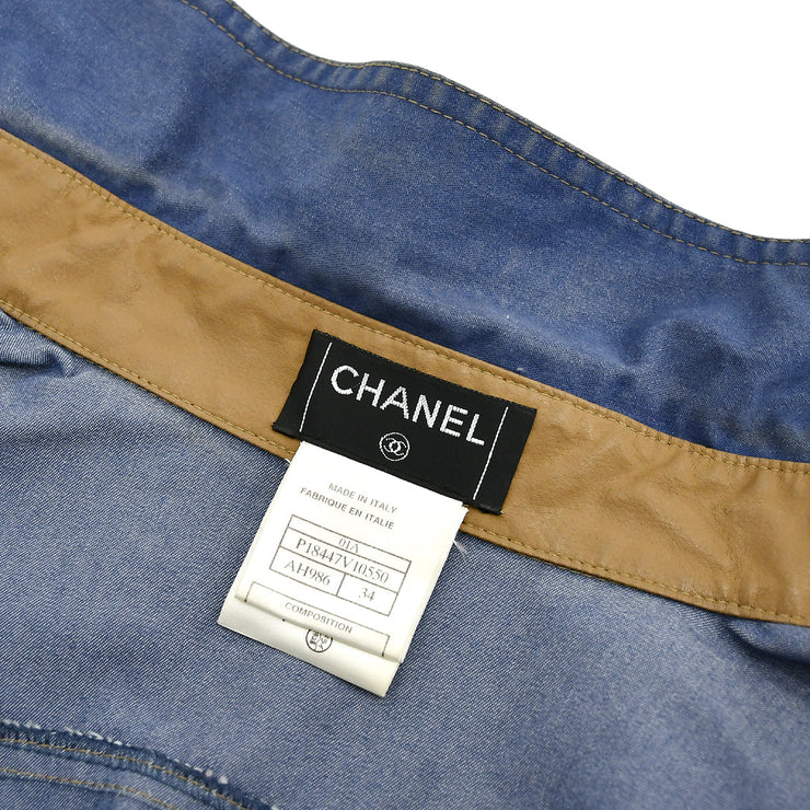 Chanel Single Breasted Jacket Blue 01A #34