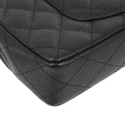 Chanel 2009-2010 Black Caviar East West Shoulder Bag