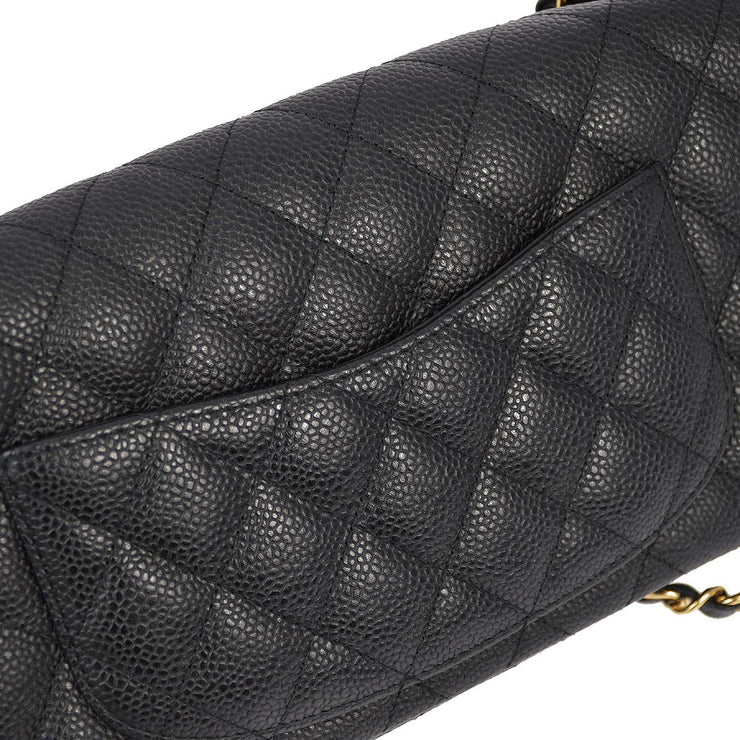 Chanel 2009-2010 Black Caviar East West Shoulder Bag