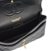 Chanel 2001-2003 Black Caviar Medium Classic Double Flap Shoulder Bag