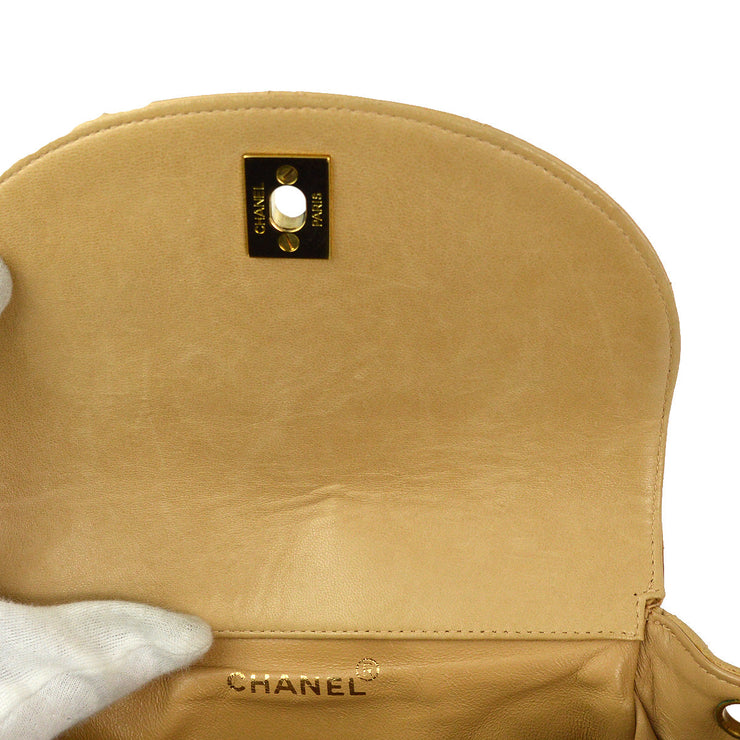 Chanel 1994-1996 Beige Lambskin Large Duma Backpack