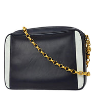 Chanel 1991-1994 Navy Lambskin Camera Bag Small