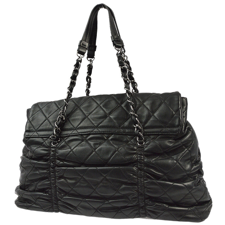 Chanel 2006-2008 Black Lambskin Gather Handbag