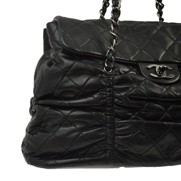 Chanel 2006-2008 Black Lambskin Gather Handbag