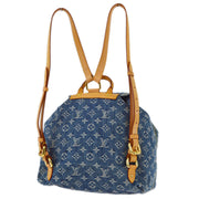 Louis Vuitton 2007 Blue Monogram Denim Sac a Dos GM Backpack M95056