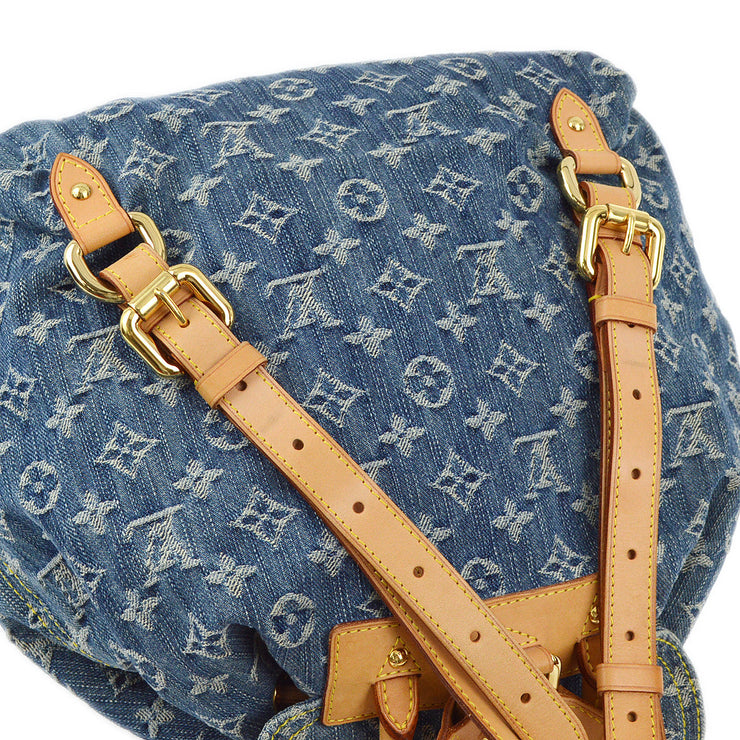 Louis Vuitton 2007 Blue Monogram Denim Sac a Dos GM Backpack M95056