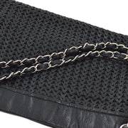 Chanel 2004-2005 Black Caviar Woven Chain Tote Bag