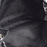 Chanel 2004-2005 Black Caviar Woven Chain Tote Bag