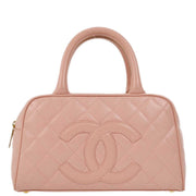 Chanel 2003-2004 Pink Caviar Bowling Bag 27