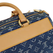 Louis Vuitton 2005 Blue Monogram Denim Neo Speedy Handbag M95019