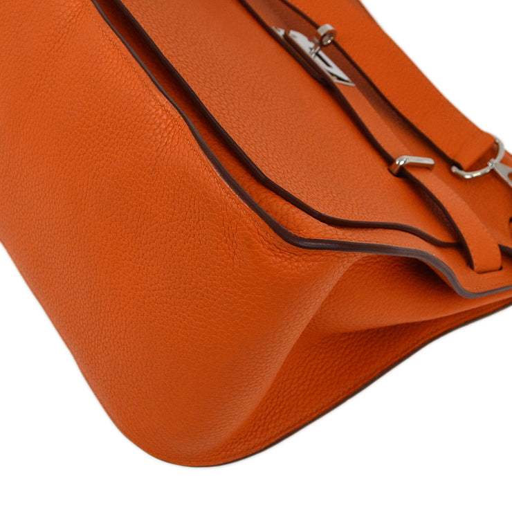 Hermes 2009 Orange Togo Jypsiere 34 Shoulder Bag