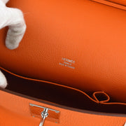 Hermes 2009 Orange Togo Jypsiere 34 Shoulder Bag