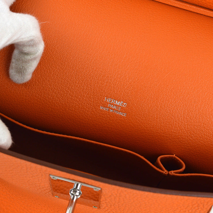 Hermes 2009 Orange Togo Jypsiere 34 Shoulder Bag