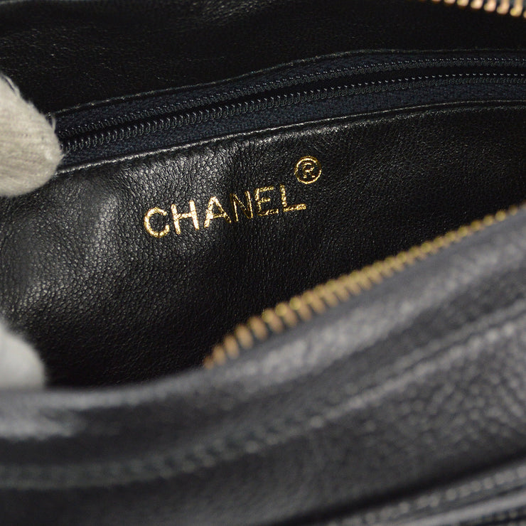 Chanel 1994-1996 Black Caviar Camera Bag Large